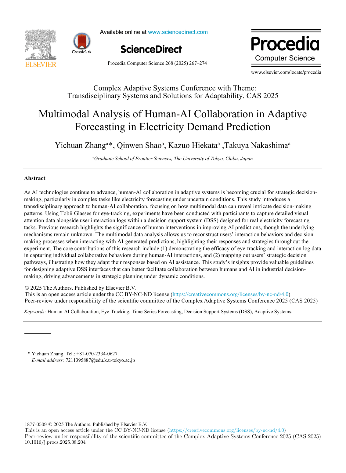 First page of Multimodal Analysis of Human-AI Collaboration in Adaptive Forecasting (INCOSE CAS)